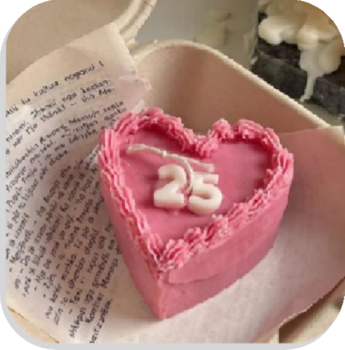 Heart Cake Candle - Dev Tandoor Industries